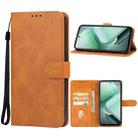 For vivo iQOO Z9x Leather Phone Case(Brown) - 1