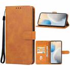 For vivo X60t Pro+ Leather Phone Case(Brown) - 1