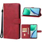 For vivo Y36t 4G Leather Phone Case(Red) - 1