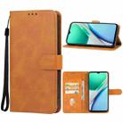For vivo Y36t 4G Leather Phone Case(Brown) - 1