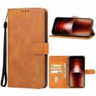 For vivo iQOO Neo9S Pro+ Leather Phone Case(Brown) - 1