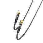YESIDO CA101 PD 20W USB-C / Type-C to 8 Pin Braided Charging Data Cable, Length:1.2m(Black) - 1