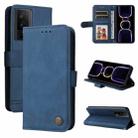 For Xiaomi Redmi K60 / K60 Pro Skin Feel Life Tree Metal Button Leather Phone Case(Blue) - 1