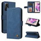 For Xiaomi Redmi Note 12S 4G Skin Feel Life Tree Metal Button Leather Phone Case(Blue) - 1