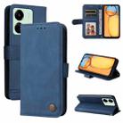 For Xiaomi Redmi 13C 4G Skin Feel Life Tree Metal Button Leather Phone Case(Blue) - 1