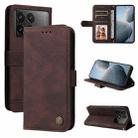 For Xiaomi Redmi K70 / K70 Pro Skin Feel Life Tree Metal Button Leather Phone Case(Brown) - 1