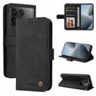 For Xiaomi Redmi K70 / K70 Pro Skin Feel Life Tree Metal Button Leather Phone Case(Black) - 1