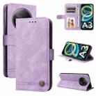 For Xiaomi Redmi A3 Skin Feel Life Tree Metal Button Leather Phone Case(Purple) - 1