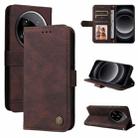 For Xiaomi 14 Ultra Skin Feel Life Tree Metal Button Leather Phone Case(Brown) - 1