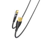 YESIDO CA104 3A USB to Type-C Transparent Charging Data Cable, Length:1.2m(Black) - 1