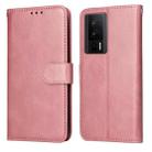 For Xiaomi Redmi K60 / K60 Pro Classic Calf Texture Flip Leather Phone Case(Rose Gold) - 1