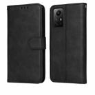 For Xiaomi Redmi Note 12S 4G Classic Calf Texture Flip Leather Phone Case(Black) - 1
