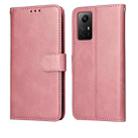 For Xiaomi Redmi Note 12S 4G Classic Calf Texture Flip Leather Phone Case(Rose Gold) - 1