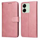 For Xiaomi Redmi 13C 4G Classic Calf Texture Flip Leather Phone Case(Rose Gold) - 1