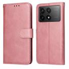 For Xiaomi Redmi K70E Classic Calf Texture Flip Leather Phone Case(Rose Gold) - 1