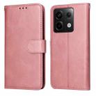 For Xiaomi Redmi Note13 Pro 5G Global Classic Calf Texture Flip Leather Phone Case(Rose Gold) - 1