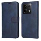 For Xiaomi Redmi Note13 Pro 5G Global Classic Calf Texture Flip Leather Phone Case(Blue) - 1