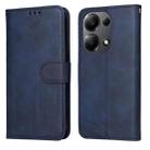 For Xiaomi Redmi Note13 Pro 4G Global/Poco M6 Pro 4G Classic Calf Texture Flip Leather Phone Case(Blue) - 1