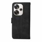 For Xiaomi Poco F6 Classic Calf Texture Flip Leather Phone Case(Black) - 3