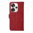 For Xiaomi Poco F6 Classic Calf Texture Flip Leather Phone Case(Red) - 3