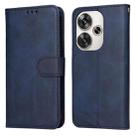 For Xiaomi Poco F6 Classic Calf Texture Flip Leather Phone Case(Blue) - 1