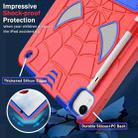 For iPad Pro 11 2021 / Air 5 10.9 Spider Texture Silicone Hybrid PC Tablet Case with Shoulder Strap(Red + Blue) - 4