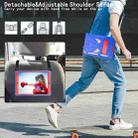 For iPad 10.2 2021 / 2020 / 2019 Spider Texture Silicone Hybrid PC Tablet Case with Shoulder Strap(Blue + Red) - 6