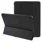 For iPad 10.9 2022 / Air 5 / Air 4 GEBEI 3-folding Holder Shockproof Flip Leather Tablet Case(Black) - 1