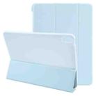 For iPad 10.9 2022 / Air 5 / Air 4 GEBEI 3-folding Holder Shockproof Flip Leather Tablet Case(Sky Blue) - 1