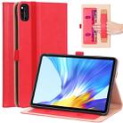 WY-2099 For Huawei Honor V6 10.4 inch 2020 Business Retro Texture Horizontal Flip Leather Case with Holder & Card Slots & Hand Strap(Red) - 1