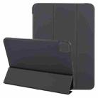 For iPad Air 11 2024 GEBEI 3-folding Holder Shockproof Flip Leather Tablet Case(Black) - 1