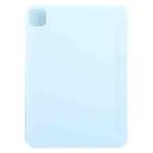 For iPad Air 11 2024 GEBEI 3-folding Holder Shockproof Flip Leather Tablet Case(Sky Blue) - 3