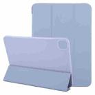 For iPad Air 13 2024 GEBEI 3-folding Holder Shockproof Flip Leather Tablet Case(Light Purple) - 1