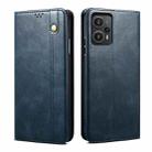 For Xiaomi Redmi Note 12 Turbo / Poco F5 Oil Wax Crazy Horse Texture Flip Leather Phone Case(Blue) - 1