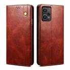 For Xiaomi Redmi Note 12 Turbo / Poco F5 Oil Wax Crazy Horse Texture Flip Leather Phone Case(Brown) - 1