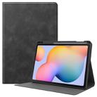 For Samsung Galaxy Tab S6 Lite P610 / P615 Cowhide Texture TPU Tablet Horizontal Flip Leather Case with Holder & Sleep / Wake-Up Function & Pen Slot(Black) - 1