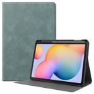 For Samsung Galaxy Tab S6 Lite P610 / P615 Cowhide Texture TPU Tablet Horizontal Flip Leather Case with Holder & Sleep / Wake-Up Function & Pen Slot(Green) - 1