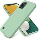 For ZTE Blade A52 Lite Pure Color Liquid Silicone Shockproof Phone Case(Green) - 1