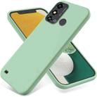 For ZTE Blade A53 Pure Color Liquid Silicone Shockproof Phone Case(Green) - 1