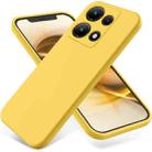 For Infinix Note 30i Pure Color Liquid Silicone Shockproof Phone Case(Yellow) - 1