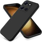 For Infinix Note 30 4G / 5G Pure Color Liquid Silicone Shockproof Phone Case(Black) - 1