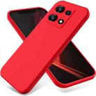 For Infinix Note 30 Pro Pure Color Liquid Silicone Shockproof Phone Case(Red) - 1