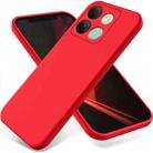 For Infinix Smart 7 HD Pure Color Liquid Silicone Shockproof Phone Case(Red) - 1