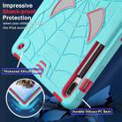 For Samsung Galaxy Tab S7 FE / S7+ / S8+ Spider Texture Silicone Hybrid PC Tablet Case with Shoulder Strap(Mint Green + Rose Red) - 4