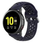20mm Universal Sport Silicone Watch Band(Dark Blue) - 1