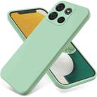 For Itel  A60 Pure Color Liquid Silicone Shockproof Phone Case(Green) - 1