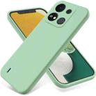 For itel A04 Pure Color Liquid Silicone Shockproof Phone Case(Green) - 1