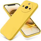 For Realme 11 5G Global / Narzo 60 Pure Color Liquid Silicone Shockproof Phone Case(Yellow) - 1