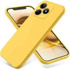 For Realme C53 Global / Narzo N53 Pure Color Liquid Silicone Shockproof Phone Case(Yellow) - 1