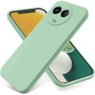 For Realme Narzo 60x Pure Color Liquid Silicone Shockproof Phone Case(Green) - 1